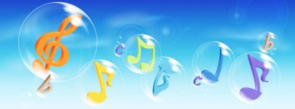 Music And Bubbles Facebook Covers